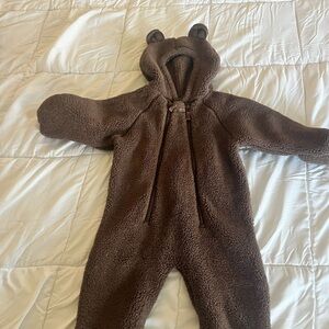 L.L. Bean Brown Fleece Kids Footie